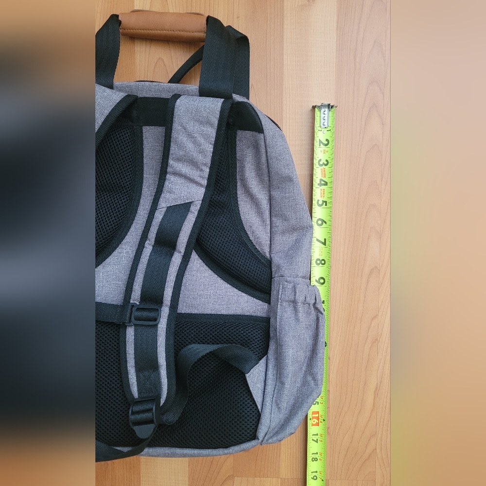 New Multi-Pocket Backpack Heather Grey Baby Diaper Bag Outdoor Hiking Quality - Picture 5 of 16